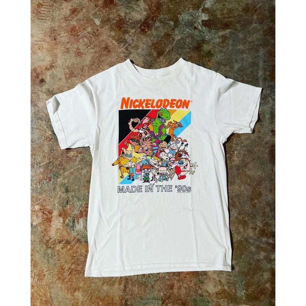 Vintage‎ Nickelodeon "Made In The 90s" TV Show Characters Graphic Shirt Sz S